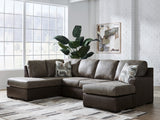 Furniture City Biloxi - Ashley Furniture - Castille Way Sectional - RAF 2-Piece Sectional with Chaise / Fossil - PC62703S1