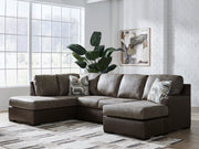 Furniture City Biloxi - Ashley Furniture - Castille Way Sectional - RAF 2-Piece Sectional with Chaise / Fossil - PC62703S1