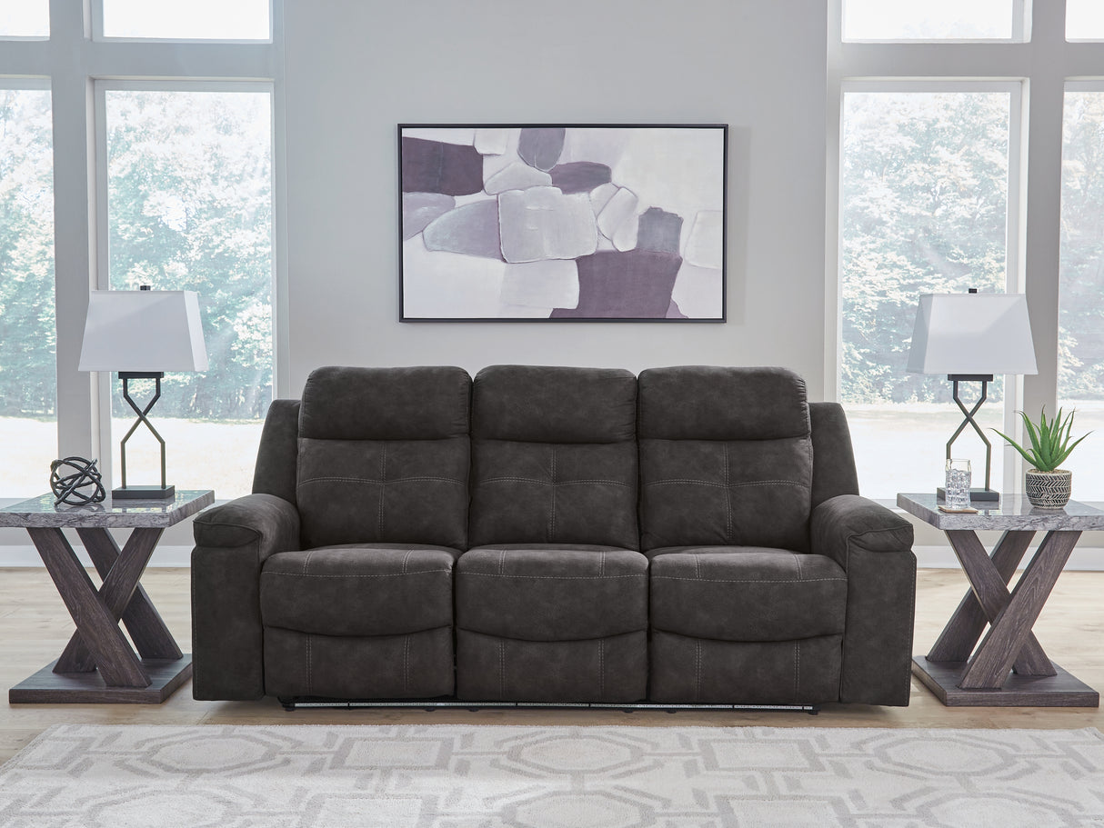 Furniture City Biloxi - Ashley Furniture - Brysonview Living Room - Reclining Sofa / Charcoal - 6360588