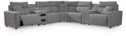 Furniture City Biloxi - Ashley Furniture - Modmax II 7-Piece Power Reclining Sectional with Audio Consoles - 7-Piece Power Reclining Sectional with Audio Consoles - 65906S48