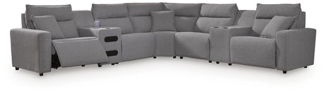 Furniture City Biloxi - Ashley Furniture - Modmax II 7-Piece Power Reclining Sectional with Audio Consoles - 7-Piece Power Reclining Sectional with Audio Consoles - 65906S48