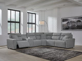 Furniture City Biloxi - Ashley Furniture - ModMax II Sectional - 6-Piece Power Reclining Sectional / Salt and Pepper - 65906S10