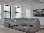 Furniture City Biloxi - Ashley Furniture - ModMax II Sectional - 6-Piece Power Reclining Sectional / Salt and Pepper - 65906S10