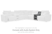 Furniture City Biloxi - Ashley Furniture - ModMax II Sectional - Console with Audio System / Salt and Pepper - 6590660