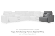 Furniture City Biloxi - Ashley Furniture - ModMax II Sectional - RAF Zero Wall Power Recliner / Salt and Pepper - 6590662