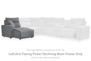 Furniture City Biloxi - Ashley Furniture - ModMax II Sectional - LAF Press Back Power Chaise / Salt and Pepper - 6590679