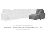 Furniture City Biloxi - Ashley Furniture - ModMax II Sectional - RAF Press Back Power Chaise / Salt and Pepper - 6590697