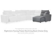 Furniture City Biloxi - Ashley Furniture - ModMax II Sectional - RAF Press Back Power Chaise / Salt and Pepper - 6590697