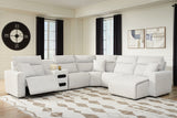Furniture City Biloxi - Ashley Furniture - ModMax II Sectional - 6-Piece Reclining Sectional with Chaise and Audio Console / Stone - 65907S28