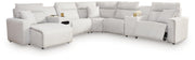 Furniture City Biloxi - Ashley Furniture - ModMax II Sectional - 7-Piece Power Reclining Sectional with Chaise and Audio Console / Stone - 65907S43