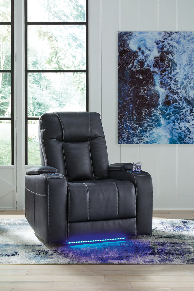 Furniture City Biloxi - Ashley Furniture - Feazada Living Room - PWR Recliner/ADJ Headrest / Shadow - 6620513