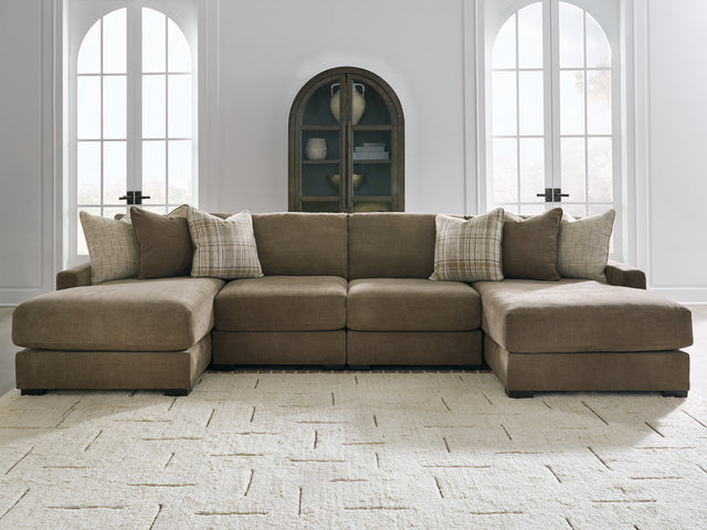 Furniture City Biloxi - Ashley Furniture - Camellia-Court Sectional - 4-Piece Double Chaise Sectional - 68207S9