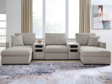 Furniture City Biloxi - Ashley Furniture - ModMax Luxe Sectional - RAF 5-Piece Double Chaise Sectional with Audio Consoles - 68605S43