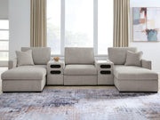 Furniture City Biloxi - Ashley Furniture - ModMax Luxe Sectional - RAF 5-Piece Double Chaise Sectional with Audio Consoles - 68605S43