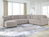 Furniture City Biloxi - Ashley Furniture - ModMax Luxe Sectional - RAF 5-Piece Sectional with Chaise and Pop Up Sleeper / Flint - 68605S97