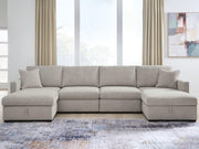 Furniture City Biloxi - Ashley Furniture - ModMax Luxe Sectional - RAF 4-Piece Double Storage Chaise Sectional / Flint - 68605S62