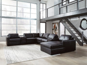 Furniture City Biloxi - Ashley Furniture - ModMax II Sectional - RAF 8-Piece Sectional with Chaise and Audio Consoles / Black - 74305S48