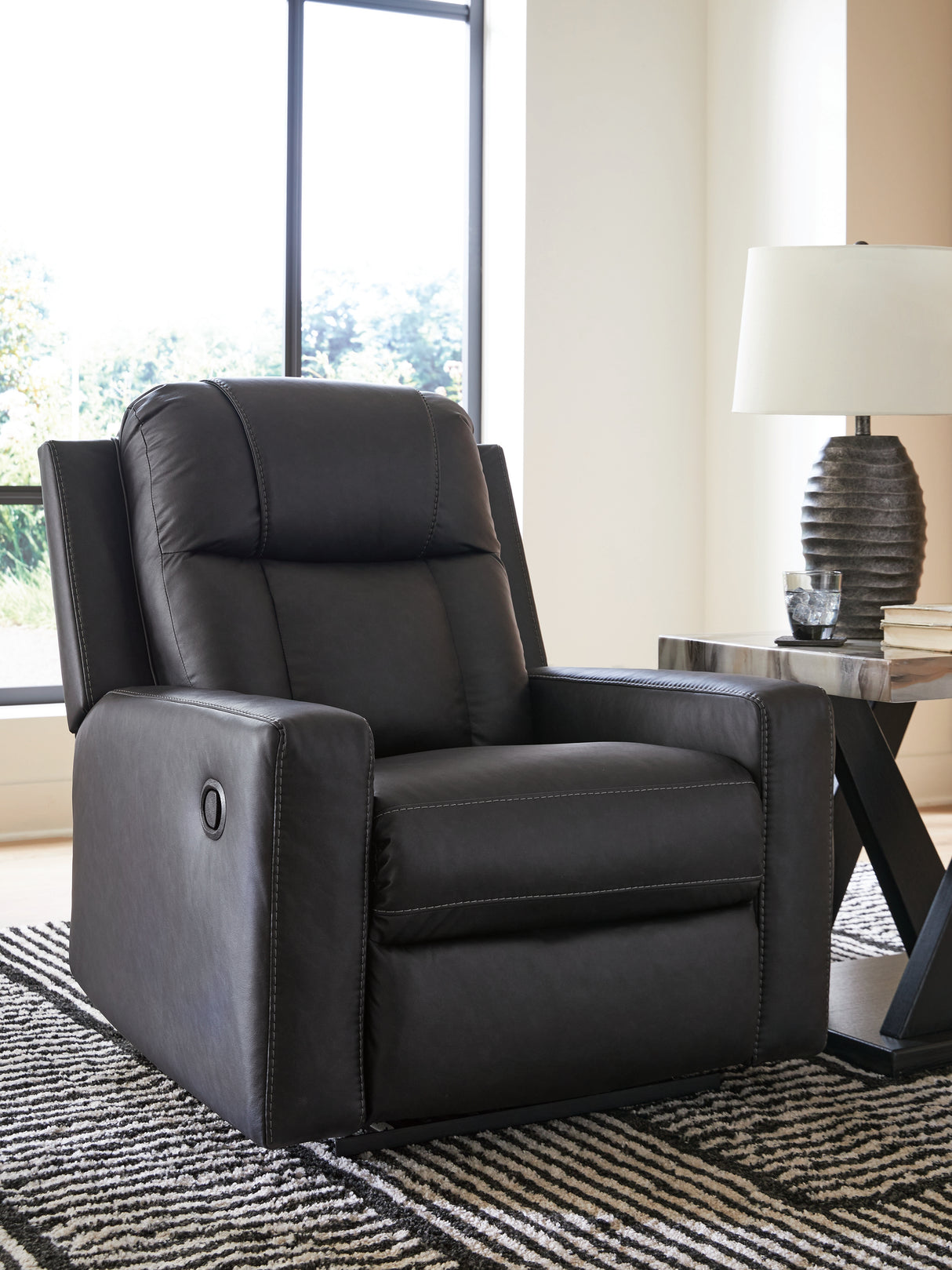 Furniture City Biloxi - Ashley Furniture - Mackmenville Living Room - Zero Wall Recliner / Carbon - 7471329