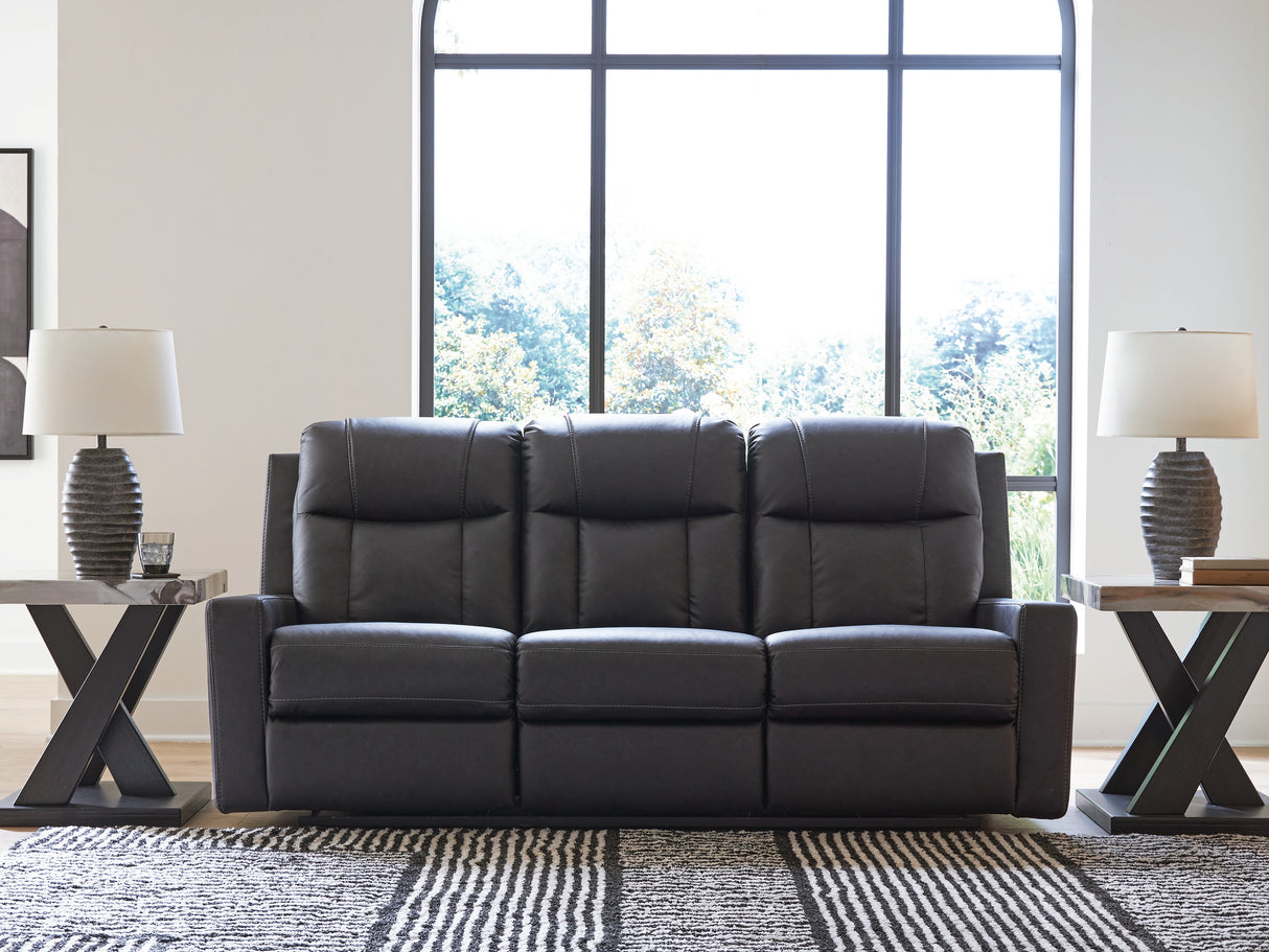Furniture City Biloxi - Ashley Furniture - Mackmenville Living Room - Reclining Sofa / Carbon - 7471388
