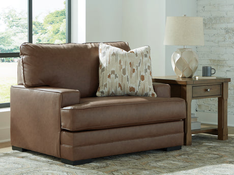 Furniture City Biloxi - Ashley Furniture - VillaCourt Living Room - Loveseat / Caramel - 7490935