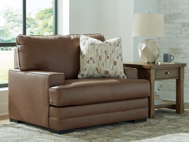 Furniture City Biloxi - Ashley Furniture - VillaCourt Living Room - Loveseat / Caramel - 7490935