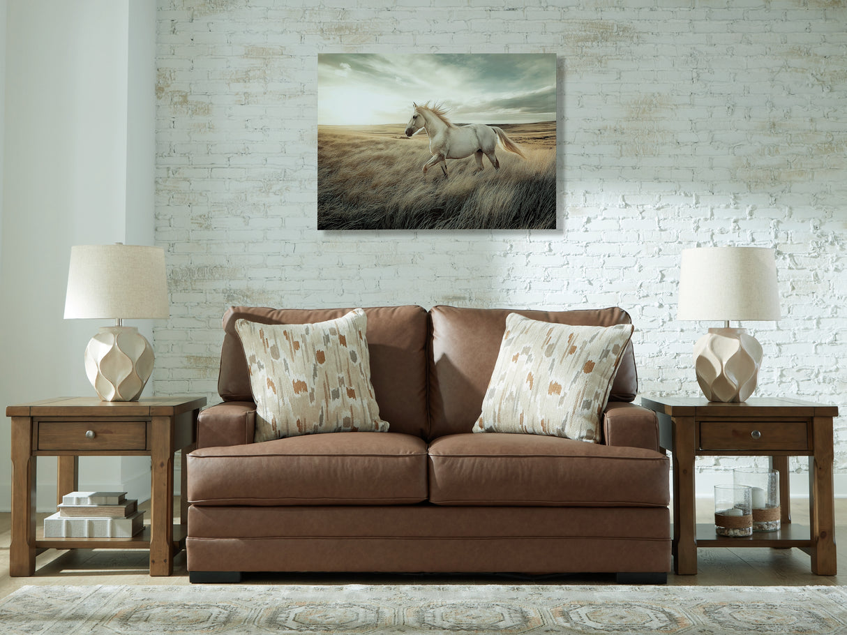 Furniture City Biloxi - Ashley Furniture - VillaCourt Living Room - Loveseat / Caramel - 7490935