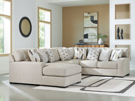 Furniture City Biloxi - Ashley Furniture - Laurelgrove Sectional - RAF 5-Piece Sectional with Chaise / Pebble - 75105S11