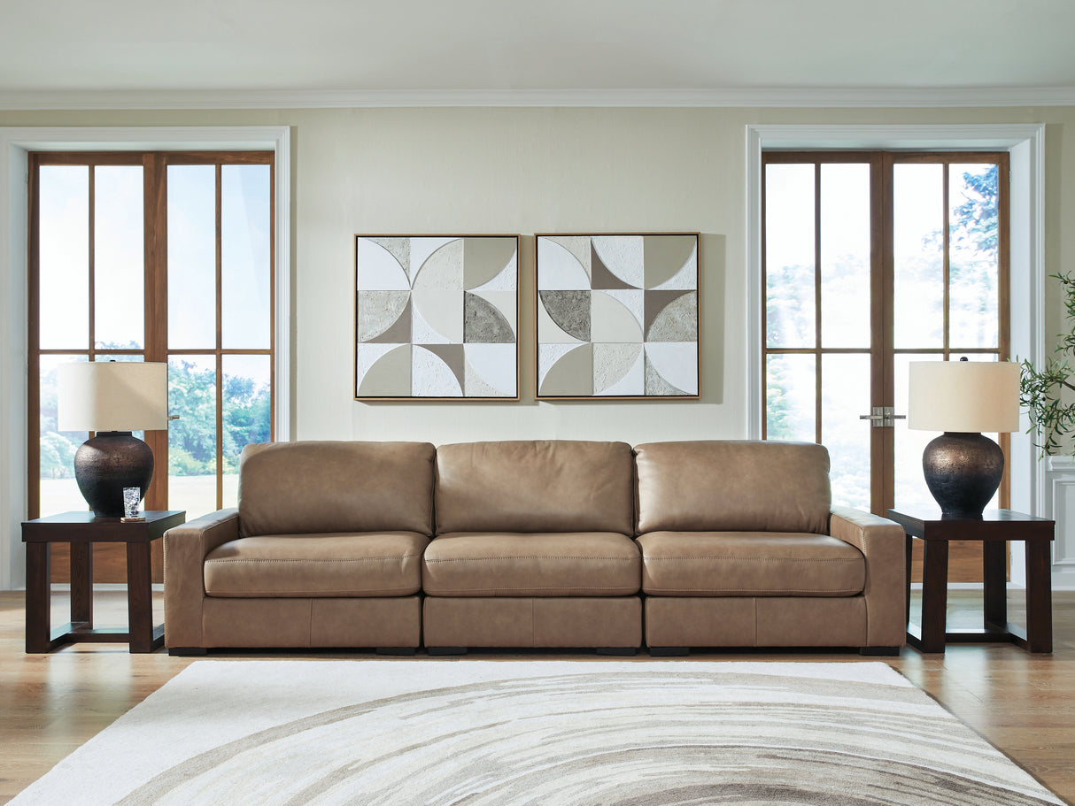 Furniture City Biloxi - Ashley Furniture - Veronella Sectional - RAF 3-Piece Sectional Sofa / Sahara - 76106S2