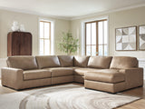 Furniture City Biloxi - Ashley Furniture - Veronella Sectional - RAF 5-Piece Sectional with Chaise / Sahara - 76106S13