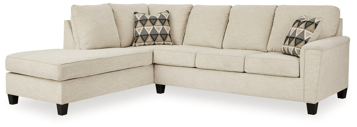 Furniture City Biloxi - Ashley Furniture - Abinger Sectional - RAF 2-Piece Sleeper Sectional with Chaise / Natural - 83904S3