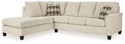 Furniture City Biloxi - Ashley Furniture - Abinger Sectional - RAF 2-Piece Sleeper Sectional with Chaise / Natural - 83904S3