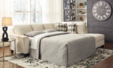 Furniture City Biloxi - Ashley Furniture - Abinger Sectional - LAF 2-Piece Sleeper Sectional with Chaise / Natural - 83904S4