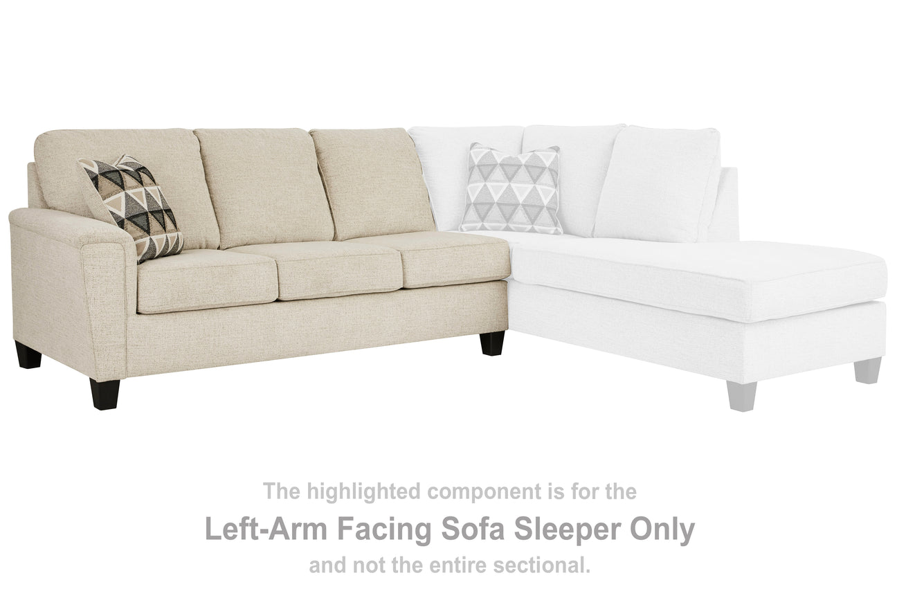 Furniture City Biloxi - Ashley Furniture - Abinger Sectional - LAF 2-Piece Sectional with Chaise / Natural - 83904S2