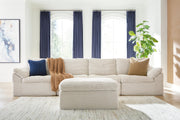 Furniture City Biloxi - Ashley Furniture - Fannin Sectional - RAF 4-Piece Sectional with Ottoman / Ivory - PC84304S1