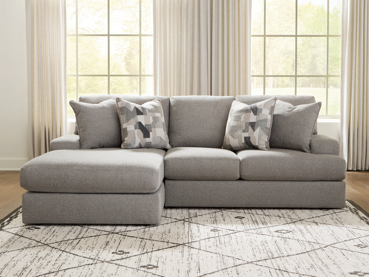 Furniture City Biloxi - Ashley Furniture - Lindon Sectional - RAF 2-Piece Sectional with Chaise / Smoke - 84704S1