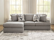 Furniture City Biloxi - Ashley Furniture - Lindon Sectional - RAF 2-Piece Sectional with Chaise / Smoke - 84704S1