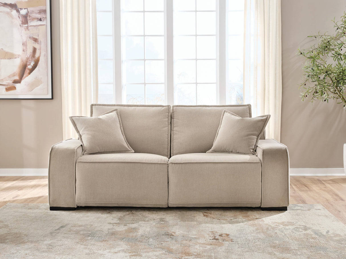 Furniture City Biloxi - Ashley Furniture - Carceri Sectional - 2-Piece Power Reclining Sectional Loveseat / Cashmere - 87003S1