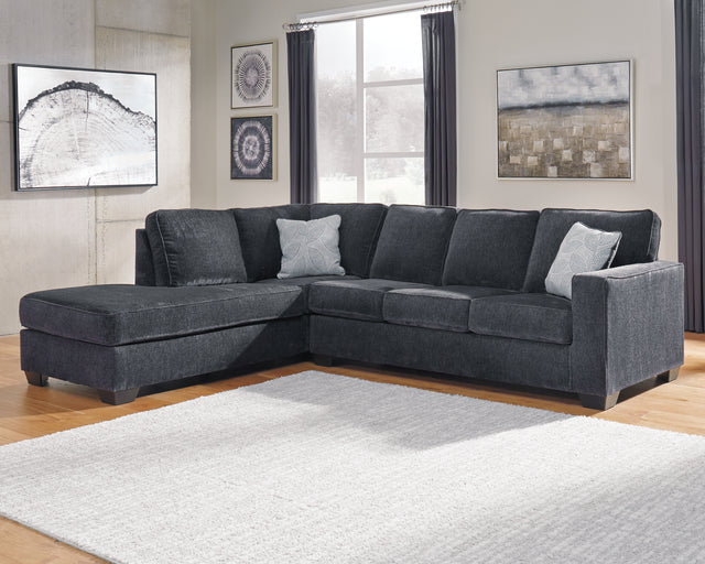 Furniture City Biloxi - Ashley Furniture - Altari Sectional - RAF 2-Piece Sectional with Chaise / Slate - 87213S1