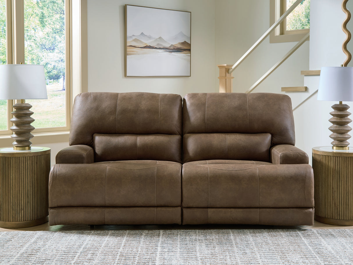 Furniture City Biloxi - Ashley Furniture - Beckley Place Living Room - 2 Seat PWR REC Sofa ADJ HDREST / Earth - PC9180247