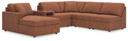 Furniture City Biloxi - Ashley Furniture - Modmax Sectional - RAF 6-Piece Sectional with Chaise / Spice - 92102S24