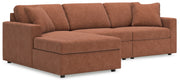 Furniture City Biloxi - Ashley Furniture - Modmax Sectional - RAF 3-Piece Sectional with Chaise / Spice - 92102S17