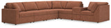 Furniture City Biloxi - Ashley Furniture - Modmax Sectional - 7-Piece Sectional with Storage Console / Spice - 92102S32