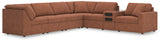Furniture City Biloxi - Ashley Furniture - Modmax Sectional - 7-Piece Sectional with Audio Console / Spice - 92102S34
