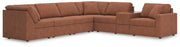 Furniture City Biloxi - Ashley Furniture - Modmax Sectional - RAF 7-Piece Sectional / Spice - 92102S33