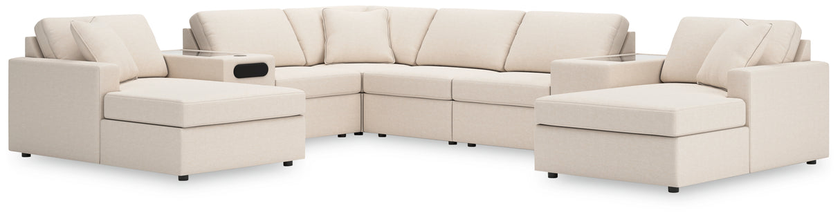 Furniture City Biloxi - Ashley Furniture - Modmax Sectional - RAF 8-Piece Sectional with Chaise / Oyster - 92103S31