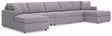 Furniture City Biloxi - Ashley Furniture - Modmax 5-Piece Double Chaise Sectional - 5-Piece Double Chaise Sectional - 92104S125