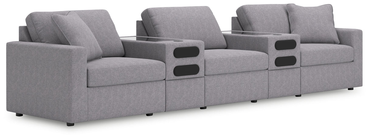 Furniture City Biloxi - Ashley Furniture - Modmax Sectional - RAF 5-Piece Sectional / Granite - 92104S15