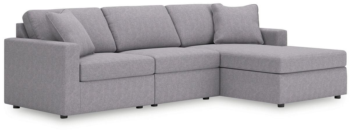 Furniture City Biloxi - Ashley Furniture - Modmax Sectional - RAF 3-Piece Sectional with Chaise / Granite - 92104S18