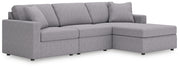 Furniture City Biloxi - Ashley Furniture - Modmax Sectional - RAF 3-Piece Sectional with Chaise / Granite - 92104S18