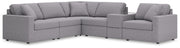 Furniture City Biloxi - Ashley Furniture - Modmax Sectional - RAF 6-Piece Sectional / Granite - 92104S7